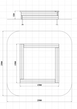 МФ 3.01 Песочница L=1500 мм